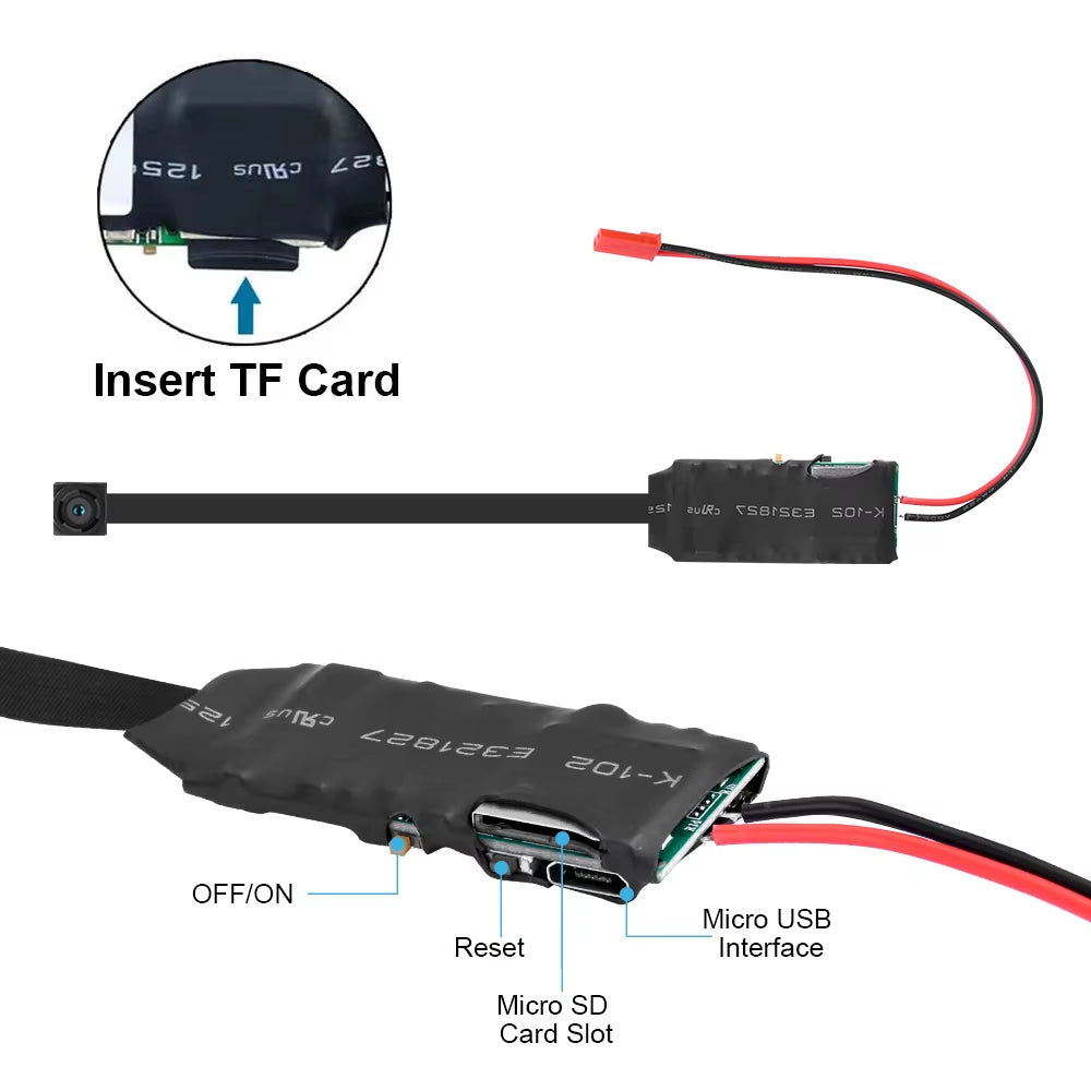 1080P DIY Mini Wifi Camera with 2000Mah Remote Contro Video Recorder Micro Camcorder Security Camera Motion Detection Wifi Cam